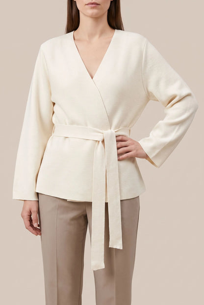 Belthaven | Eleganter Strickblazer Mit Bindegürtel