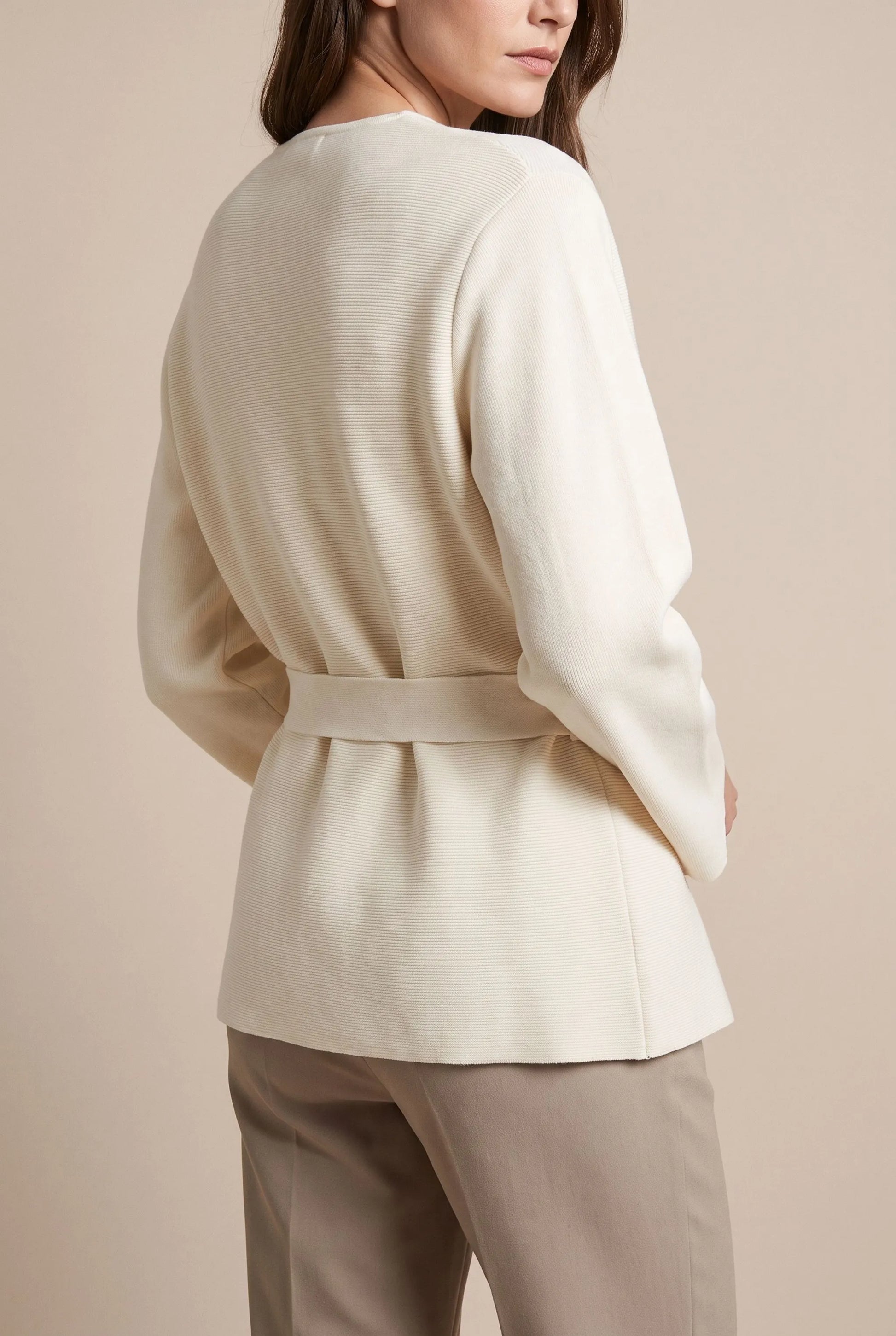 Belthaven | Eleganter Strickblazer Mit Bindegürtel