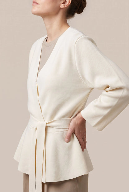 Belthaven | Eleganter Strickblazer Mit Bindegürtel