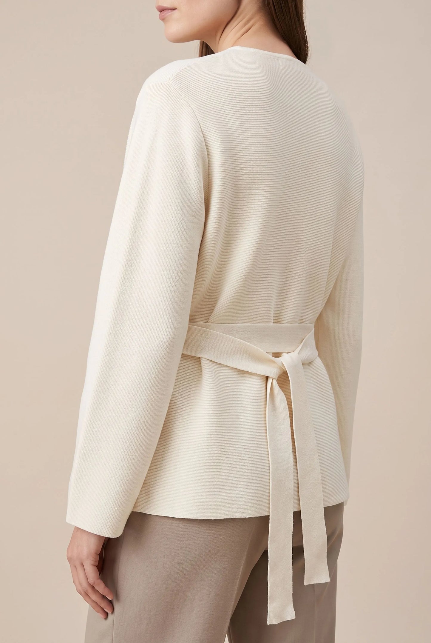 Belthaven | Eleganter Strickblazer Mit Bindegürtel