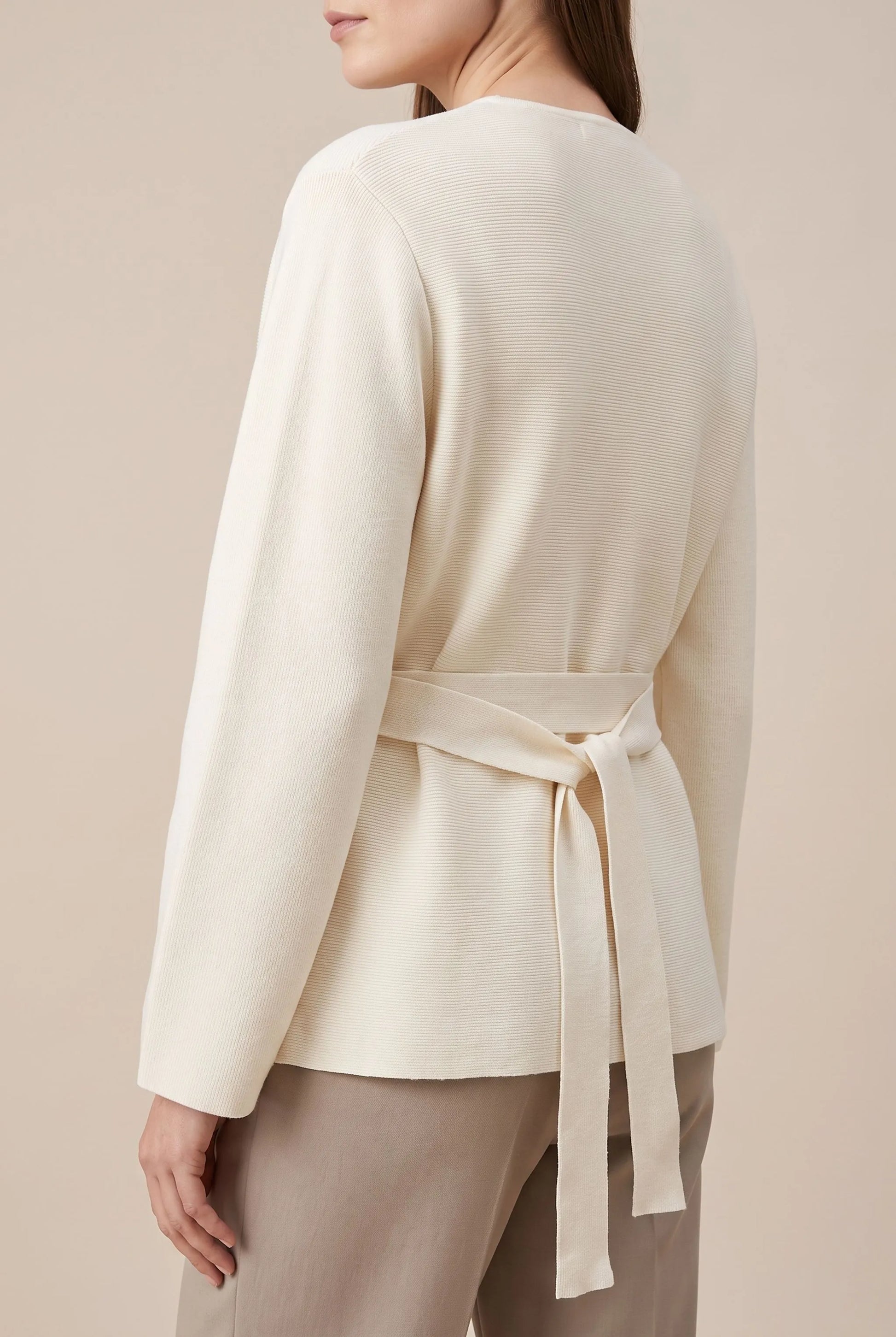 Belthaven | Eleganter Strickblazer Mit Bindegürtel