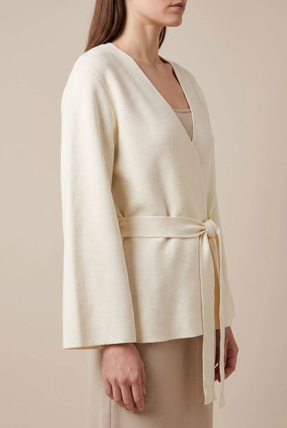 Belthaven | Eleganter Strickblazer Mit Bindegürtel