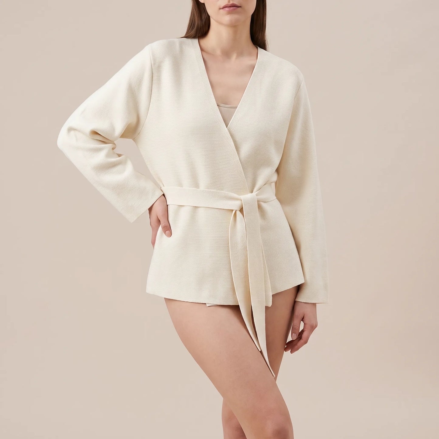 Belthaven | Eleganter Strickblazer Mit Bindegürtel