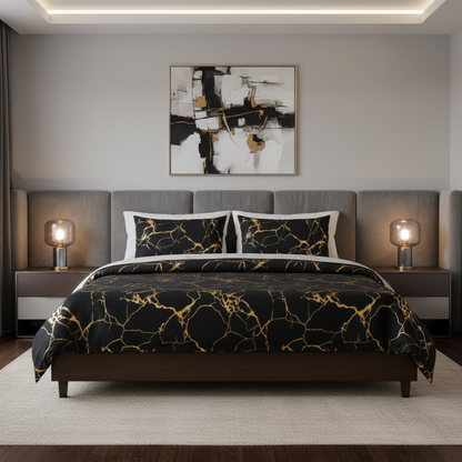 Biancheria Da Letto Silvera | Set Copripiumino Matrimoniale Elegante