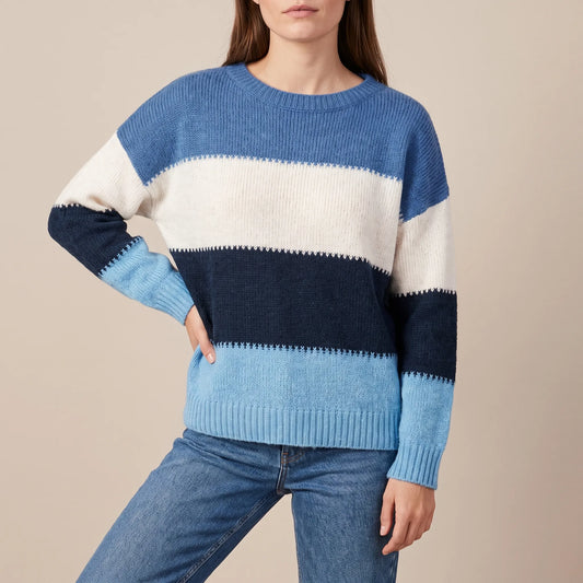 BlockKnit | Gestreifter Oversize Pullover