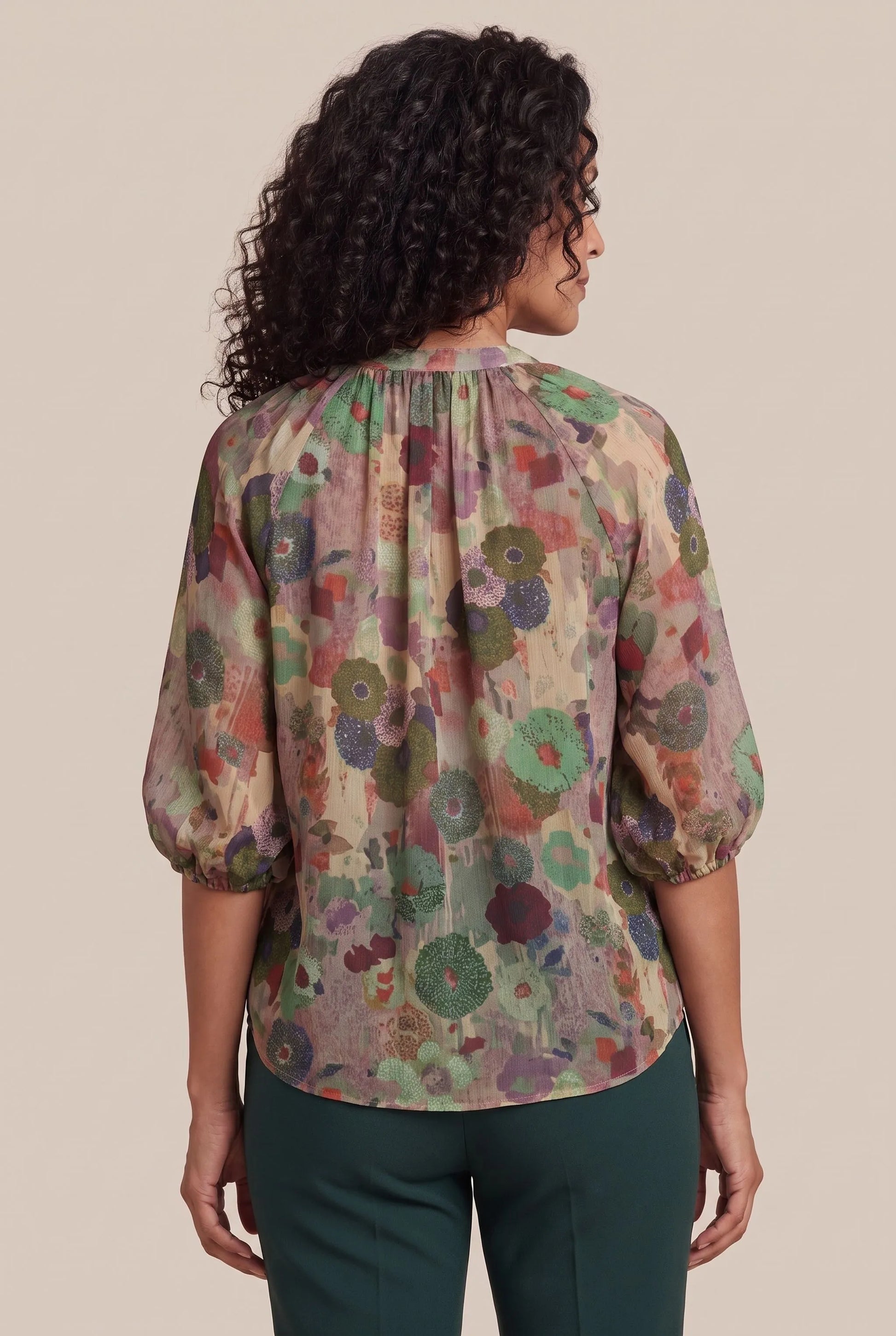 Bloomira | Weit Geschnittene Florale Damenbluse