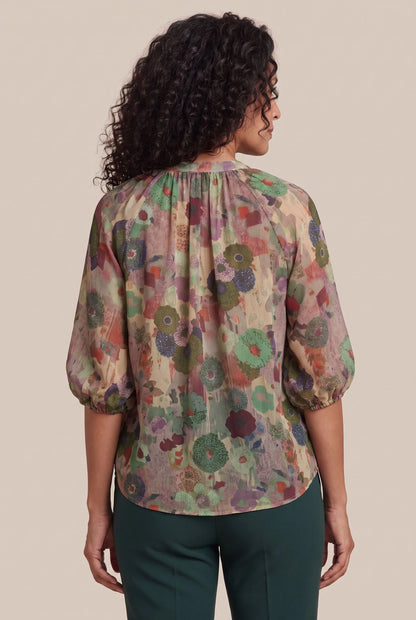 Bloomira | Weit Geschnittene Florale Damenbluse