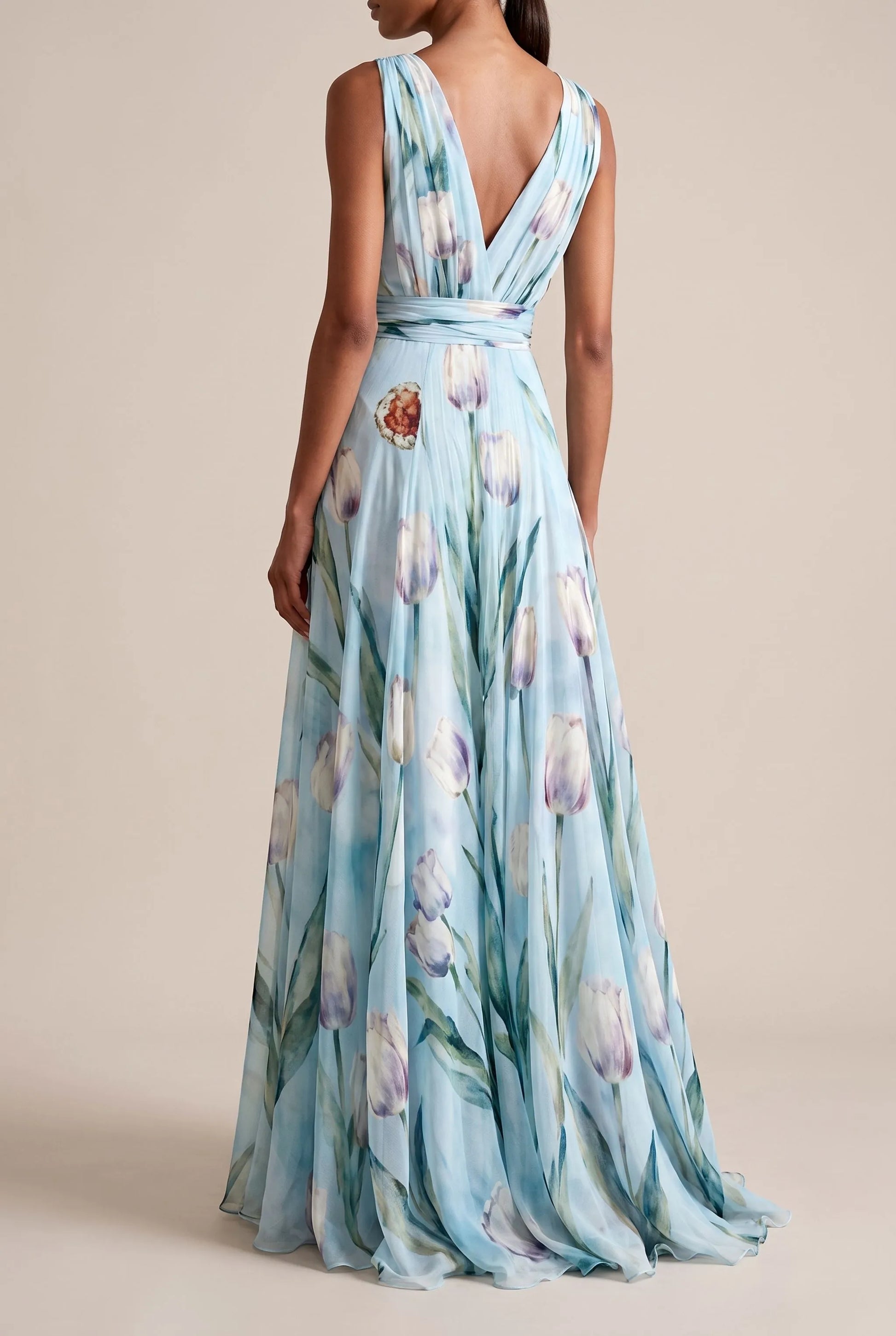 Bloomix | Langes Maxikleid Mit Floralem Tulpenmuster
