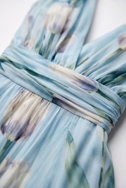 Bloomix | Langes Maxikleid Mit Floralem Tulpenmuster