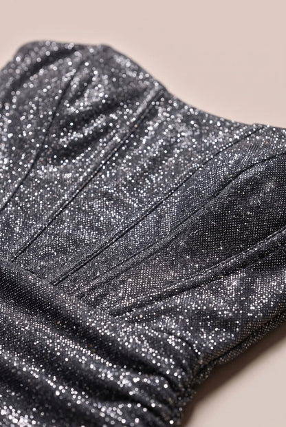 Blynta | Eng Anliegendes Glitzer Minikleid