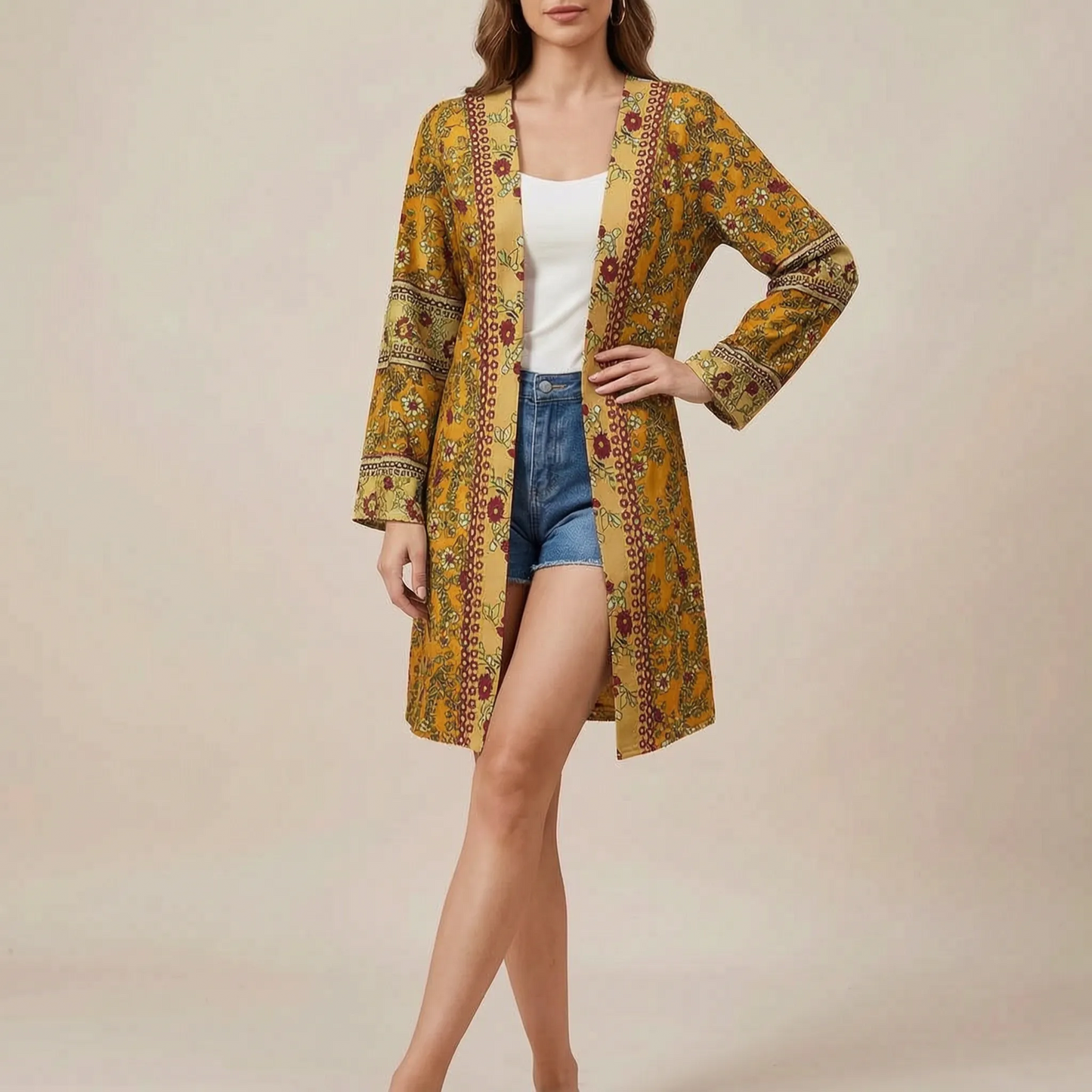 Bohora | Leichter Bedruckter Sommer-Cardigan