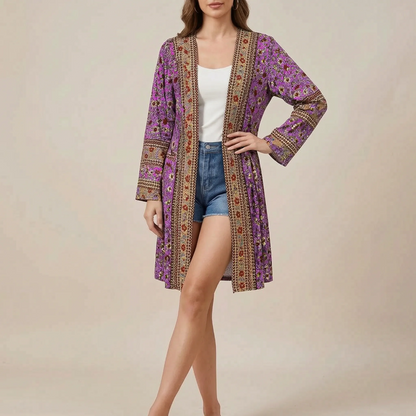 Bohora | Leichter Bedruckter Sommer-Cardigan