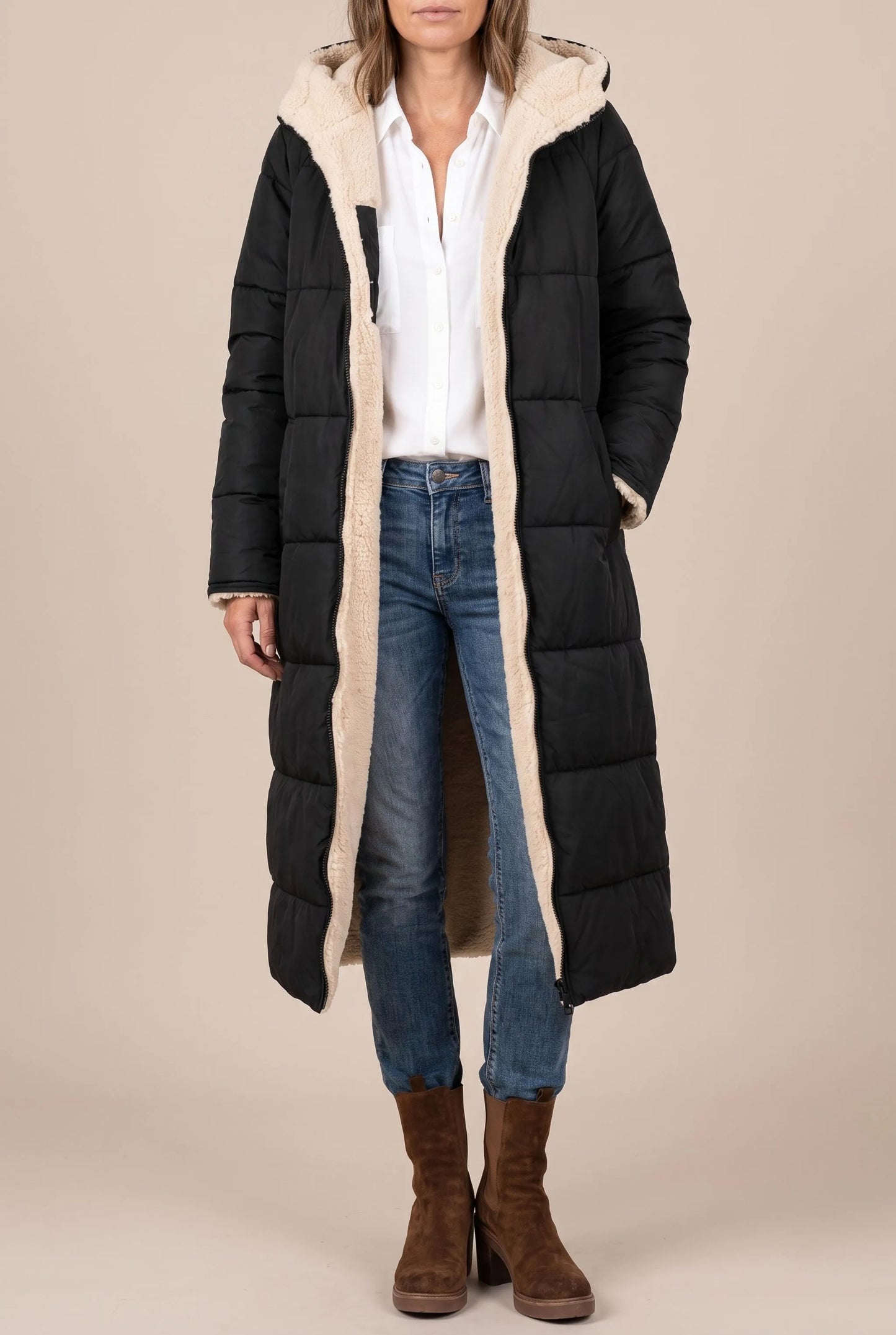 Borealix | Langer Gesteppter Wintermantel Für Damen