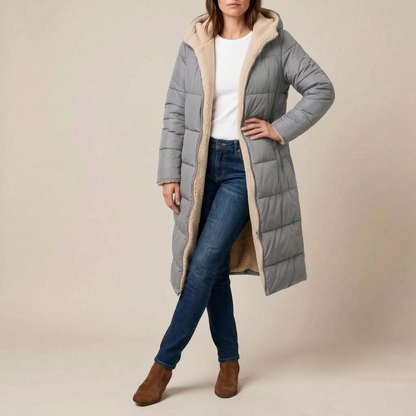Borealix | Langer Gesteppter Wintermantel Für Damen