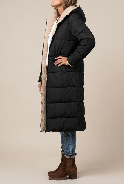Borealix | Langer Gesteppter Wintermantel Für Damen