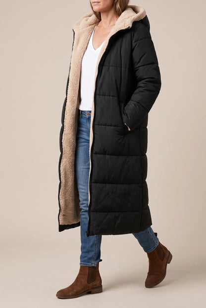 Borealix | Langer Gesteppter Wintermantel Für Damen