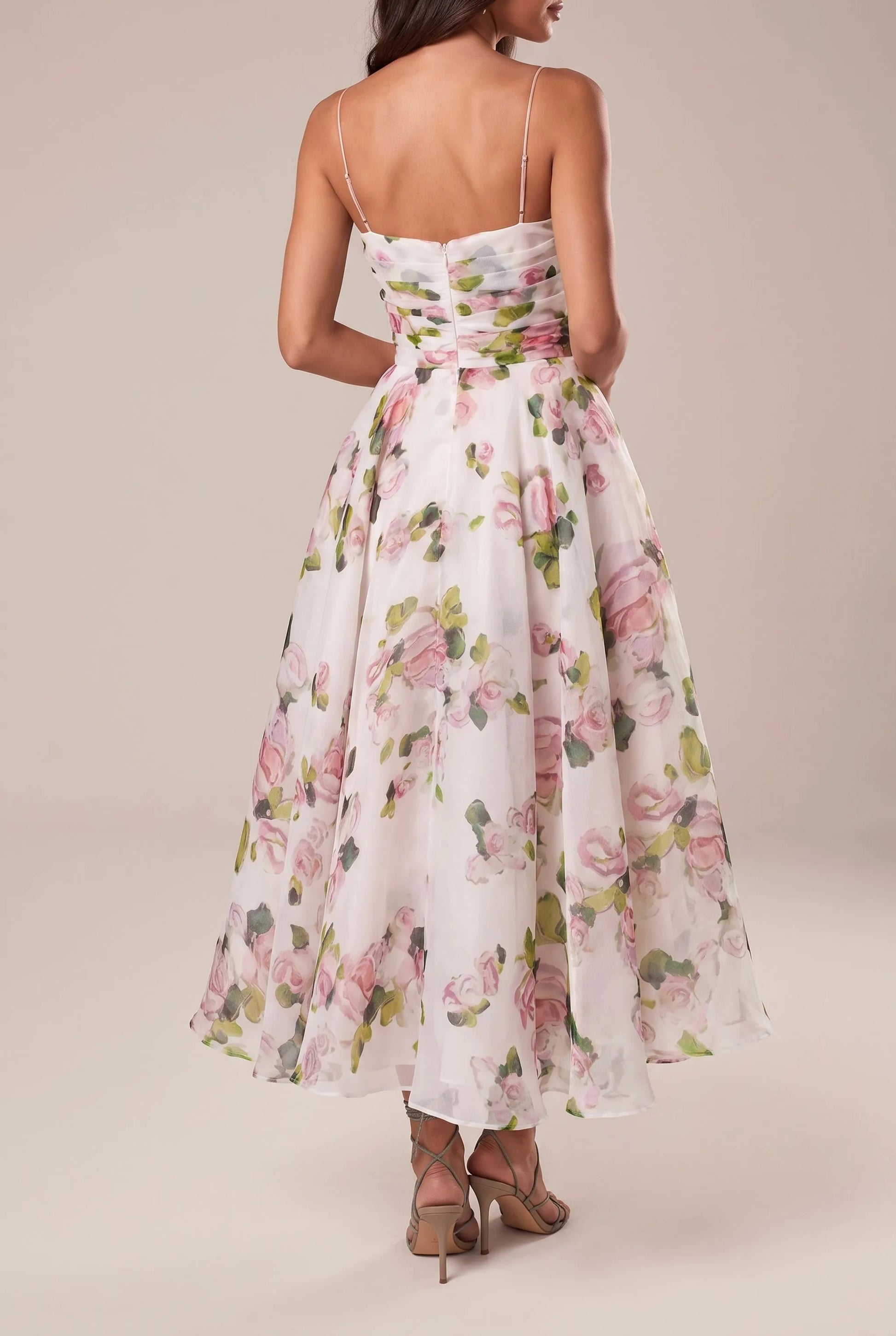 Botana | Romantisches Midikleid Mit Floralem Muster