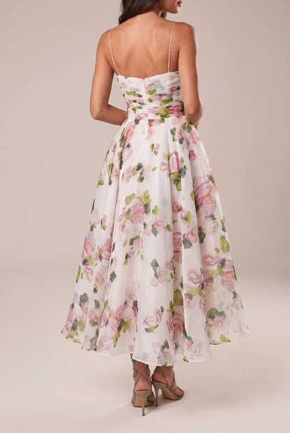 Botana | Romantisches Midikleid Mit Floralem Muster