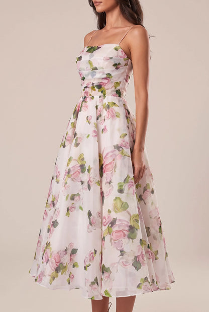 Botana | Romantisches Midikleid Mit Floralem Muster