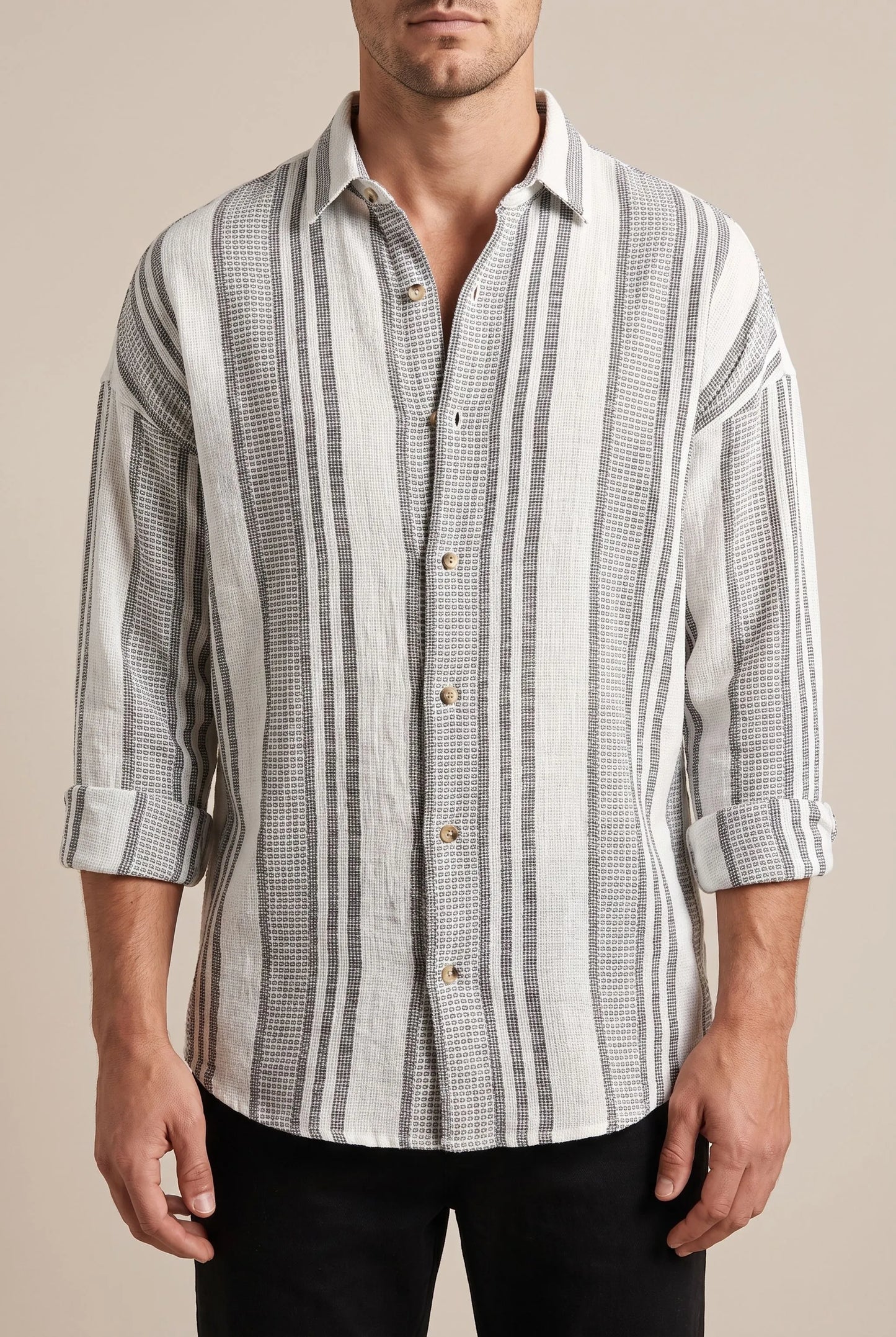 BreezeShirt | Lässiges Gestreiftes Sommerhemd
