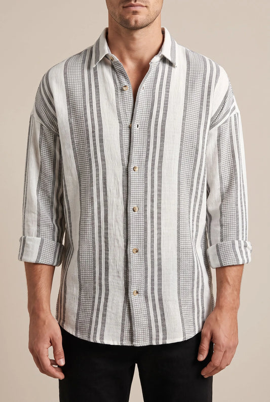 BreezeShirt | Lässiges Gestreiftes Sommerhemd