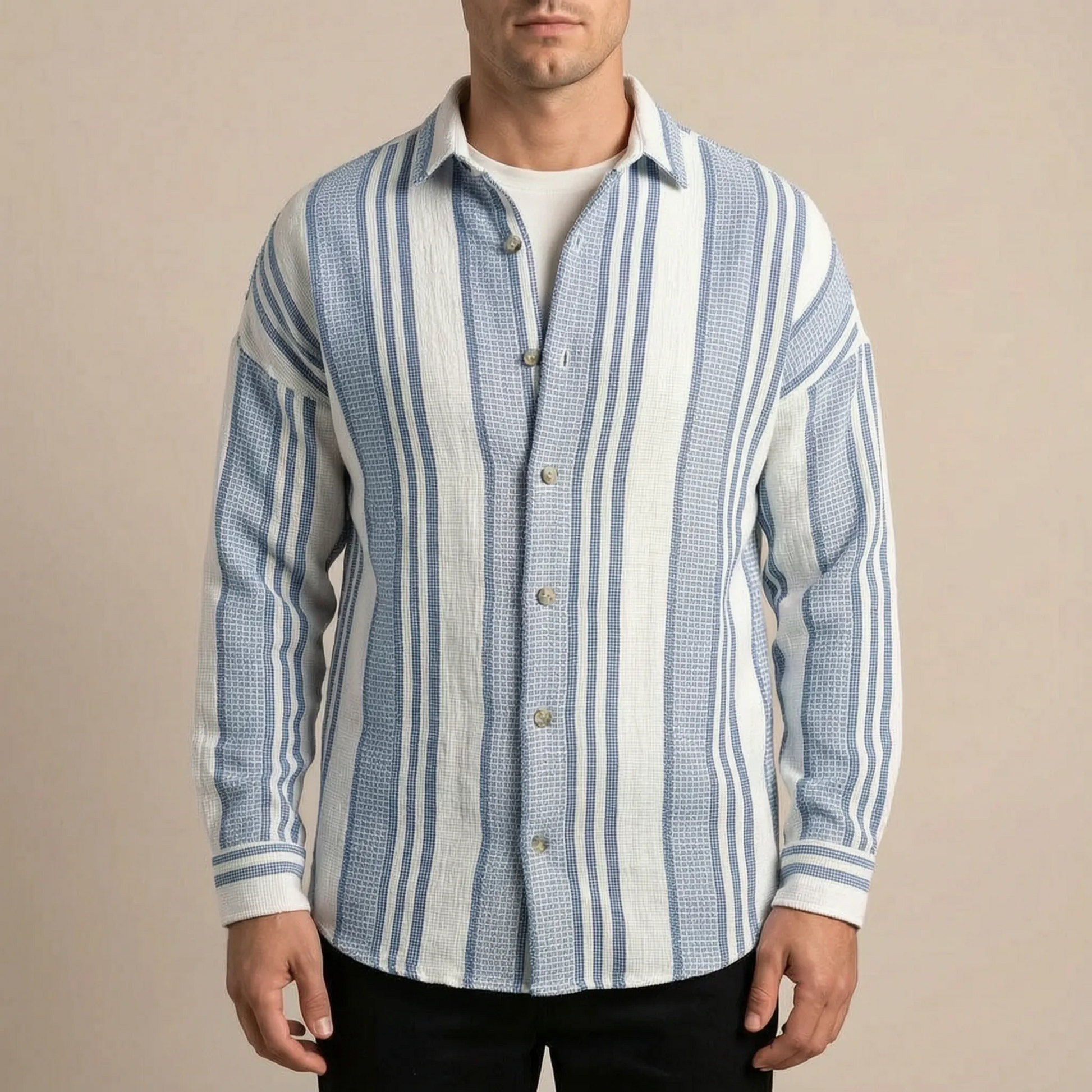 BreezeShirt | Lässiges Gestreiftes Sommerhemd