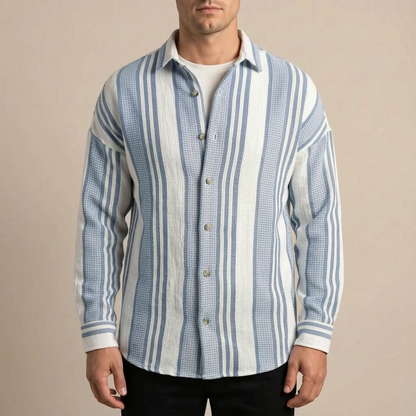 BreezeShirt | Lässiges Gestreiftes Sommerhemd