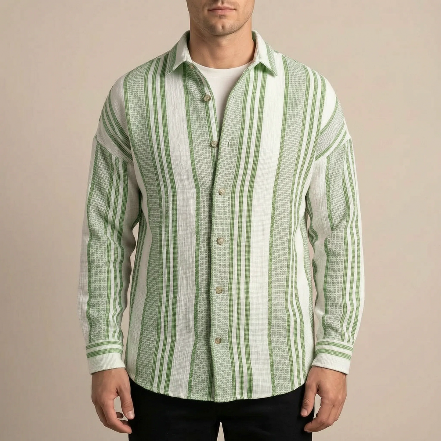 BreezeShirt | Lässiges Gestreiftes Sommerhemd