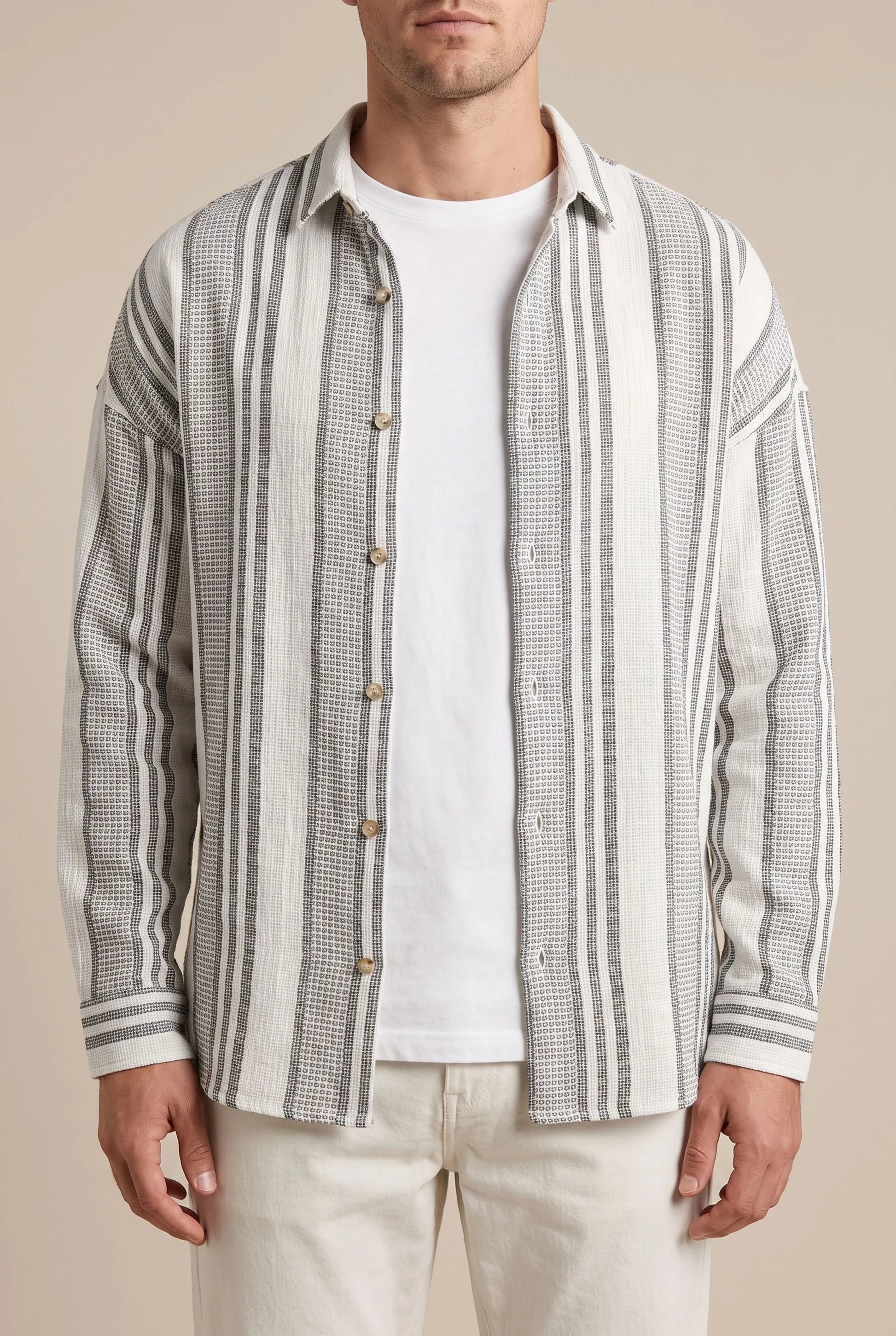 BreezeShirt | Lässiges Gestreiftes Sommerhemd