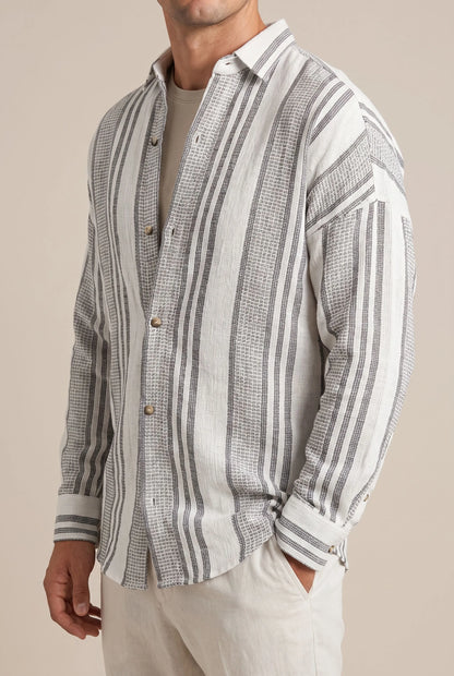 BreezeShirt | Lässiges Gestreiftes Sommerhemd