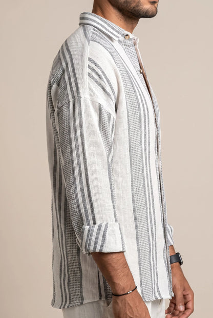 BreezeShirt | Lässiges Gestreiftes Sommerhemd