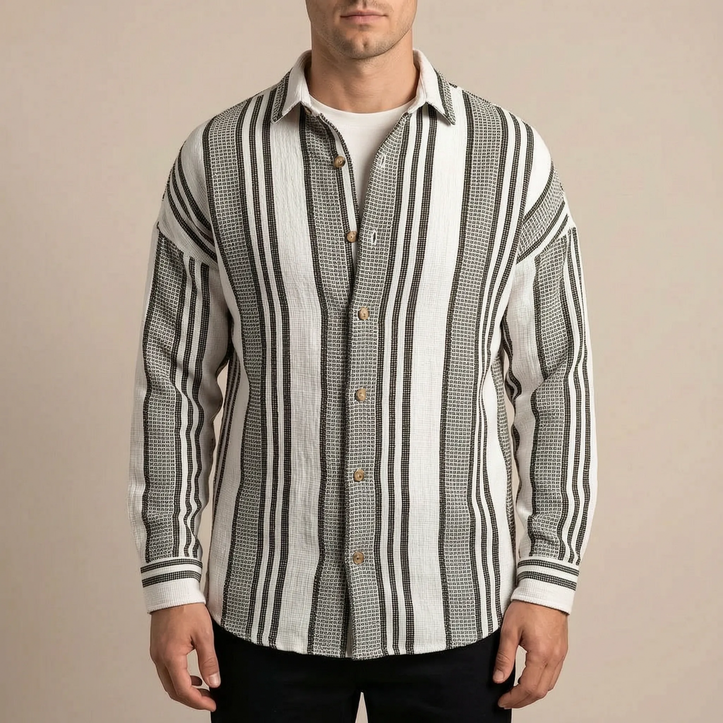 BreezeShirt | Lässiges Gestreiftes Sommerhemd
