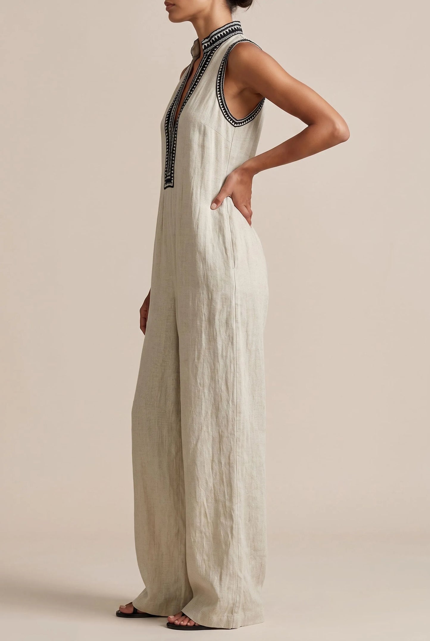 Breezia | Ärmelloser Weiter Sommer-Jumpsuit