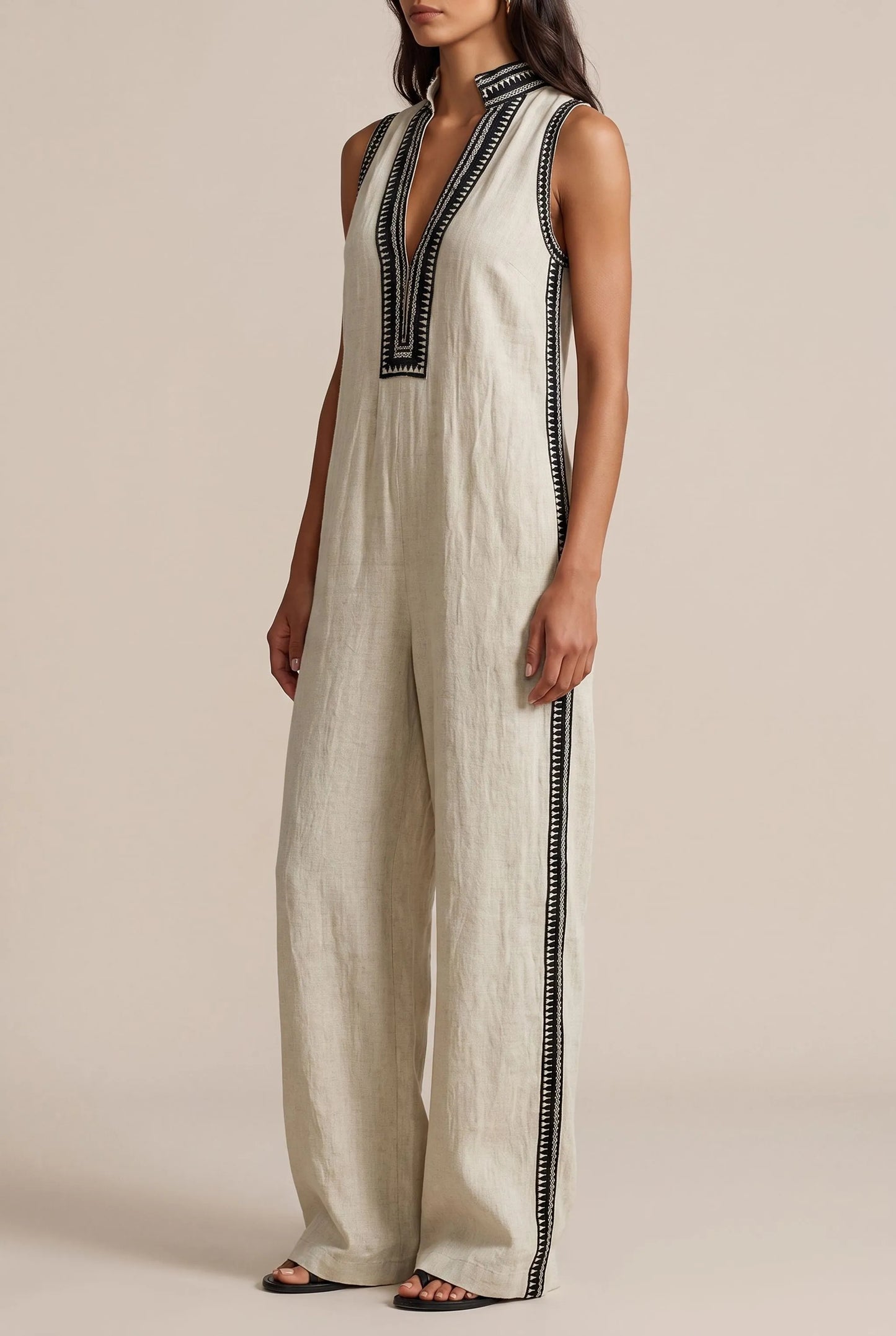 Breezia | Ärmelloser Weiter Sommer-Jumpsuit
