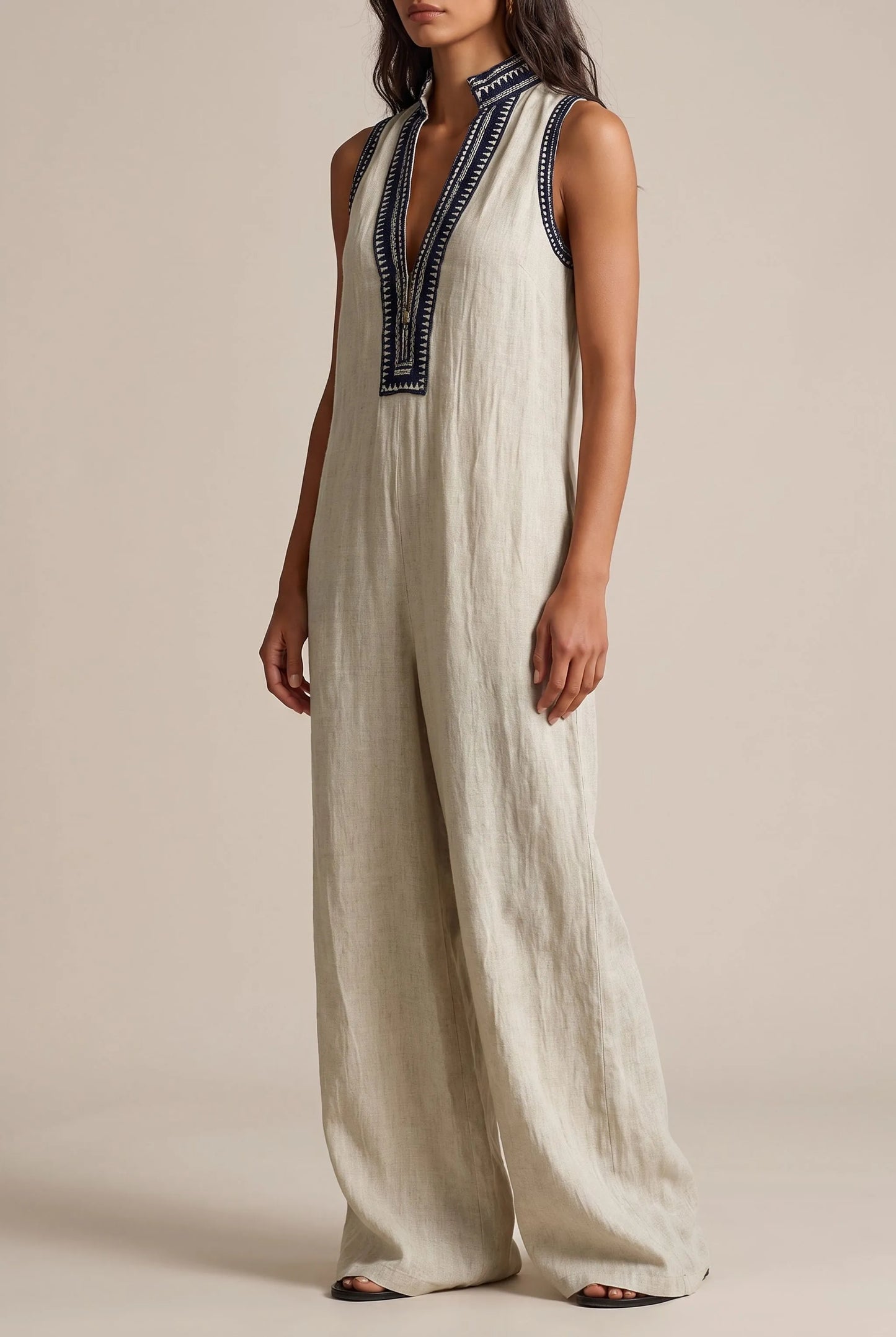 Breezia | Ärmelloser Weiter Sommer-Jumpsuit
