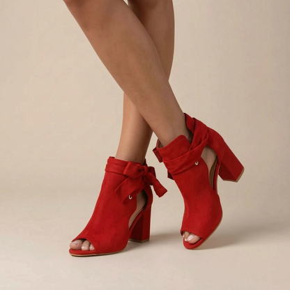 Breezies | Elegante Peep-Toe Stiefeletten