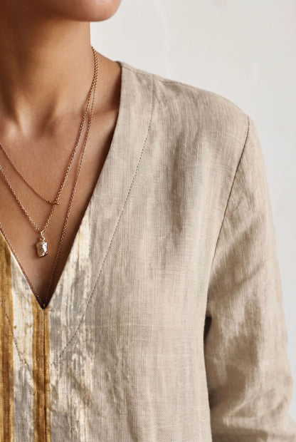 Brisa | Legeres Maxikleid Mit Grafischem Streifenmuster