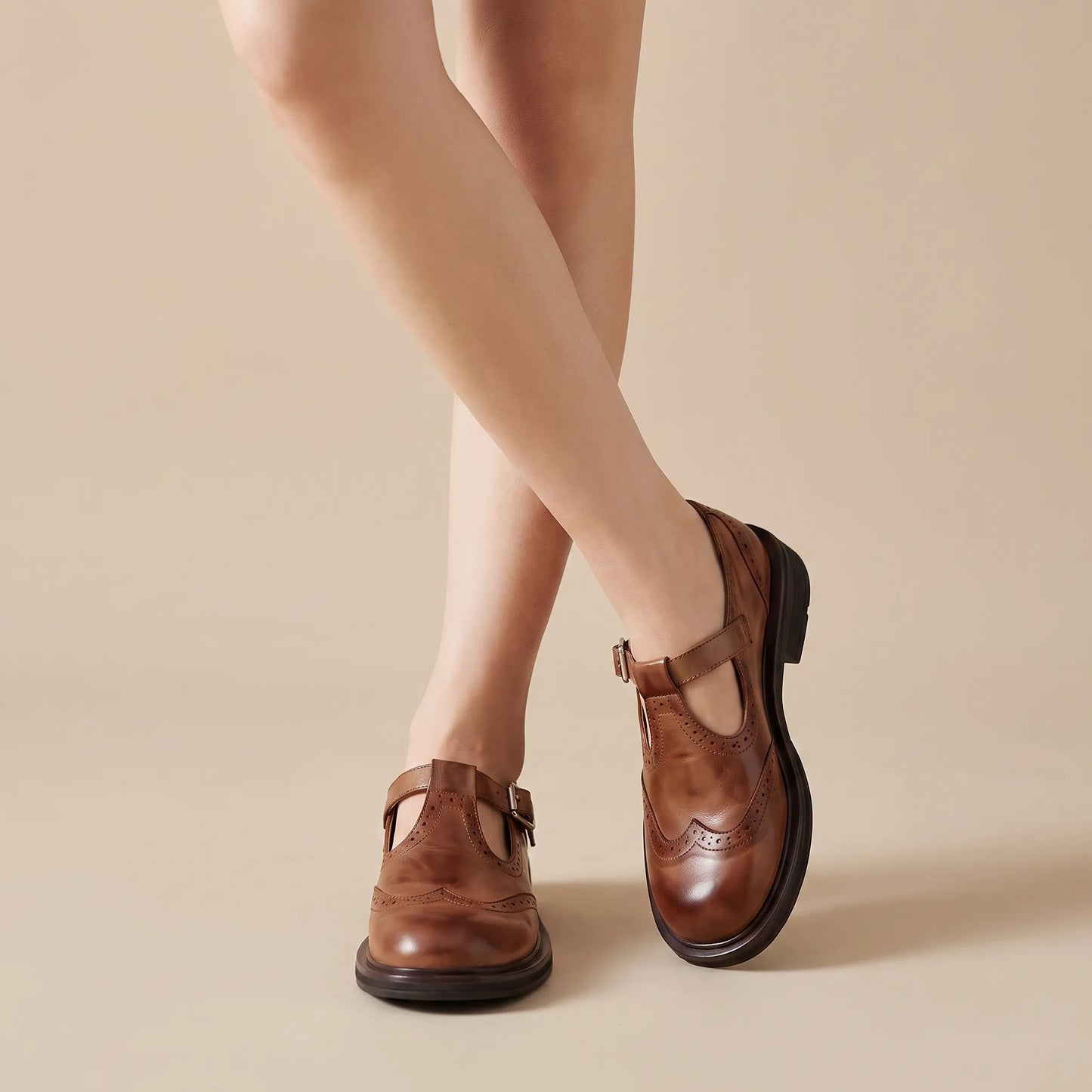 Brogalia | Bequeme Spangenschuhe Im Vintage-Stil