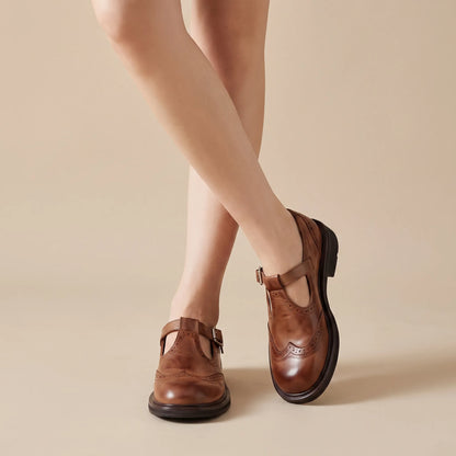 Brogalia | Bequeme Spangenschuhe Im Vintage-Stil