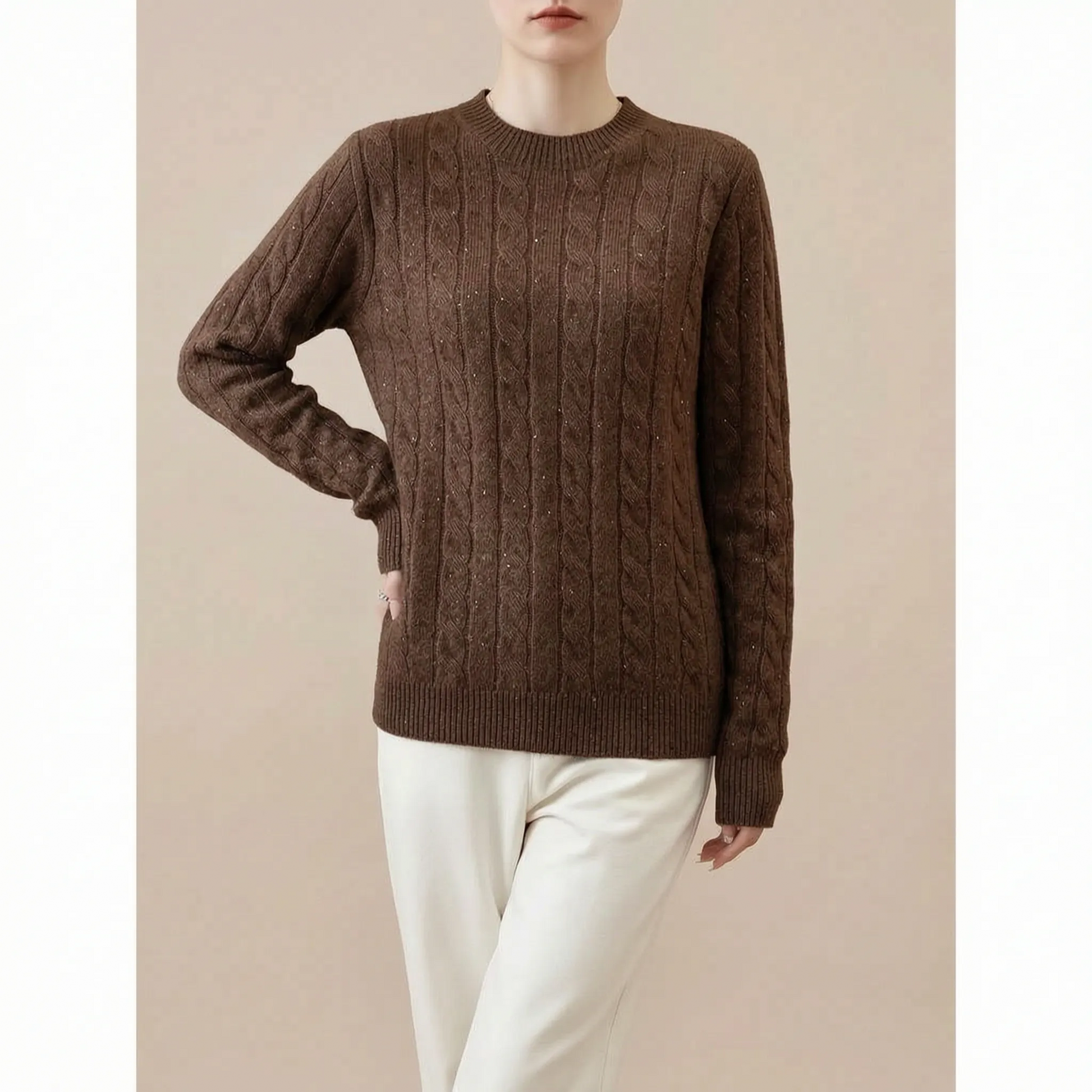 CableChic | Klassischer Zopfmuster Pullover