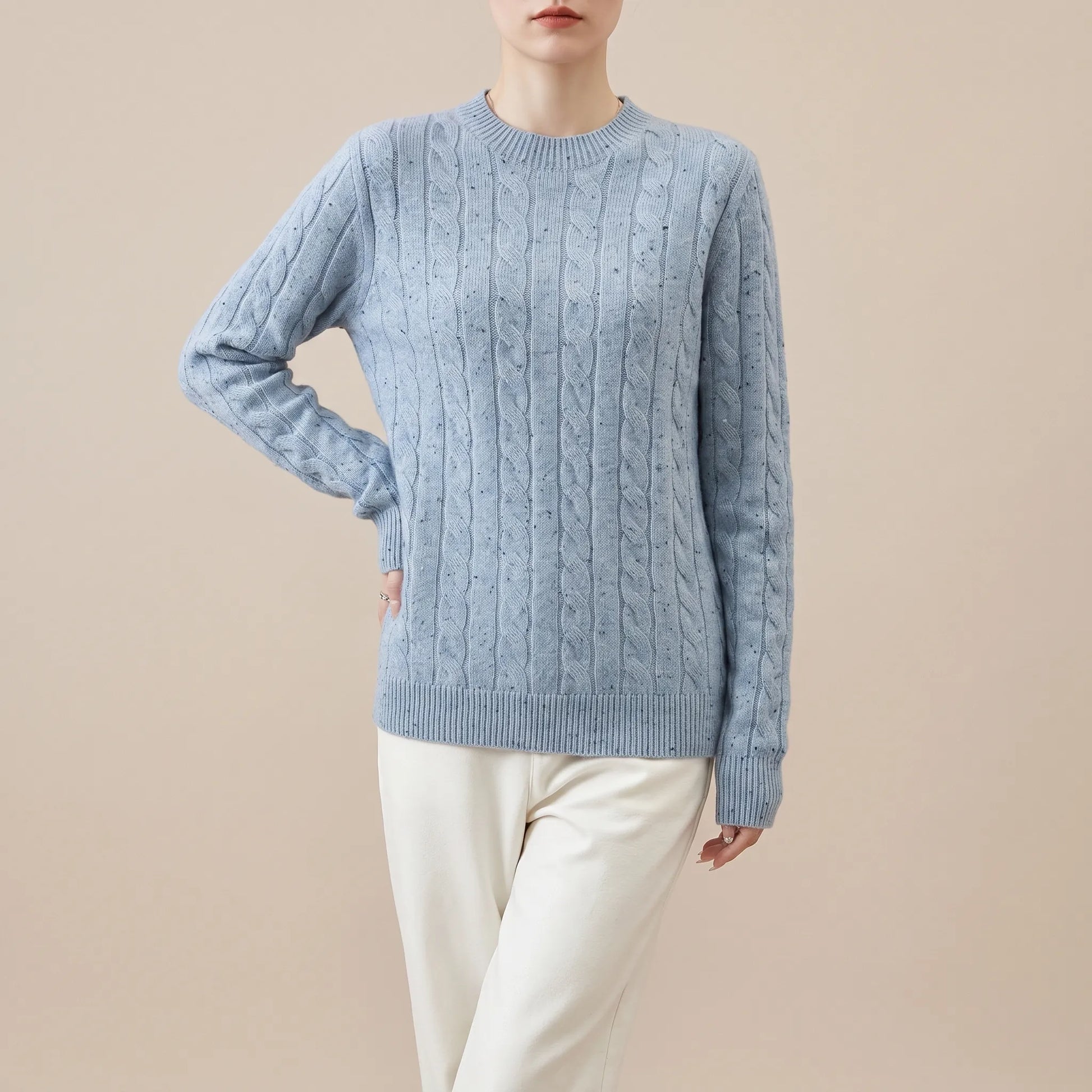 CableChic | Klassischer Zopfmuster Pullover