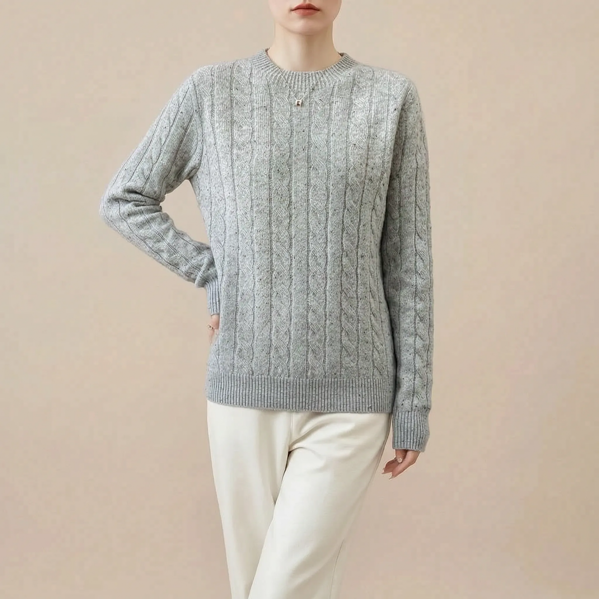CableChic | Klassischer Zopfmuster Pullover