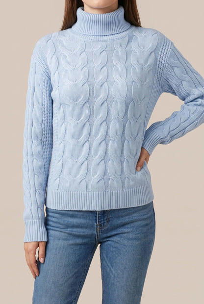 CableKnit | Locker Geschnittener Zopfmusterpullover