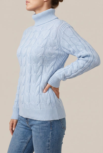 CableKnit | Locker Geschnittener Zopfmusterpullover