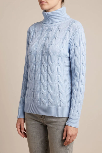 CableKnit | Locker Geschnittener Zopfmusterpullover