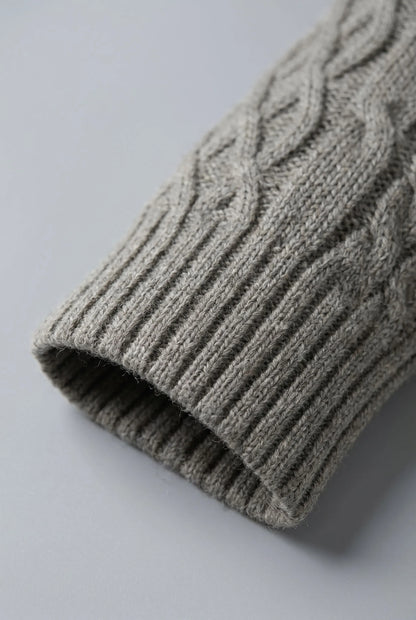 CableLoom | Kuscheliges Zopfmuster Rollkragen Strickkleid