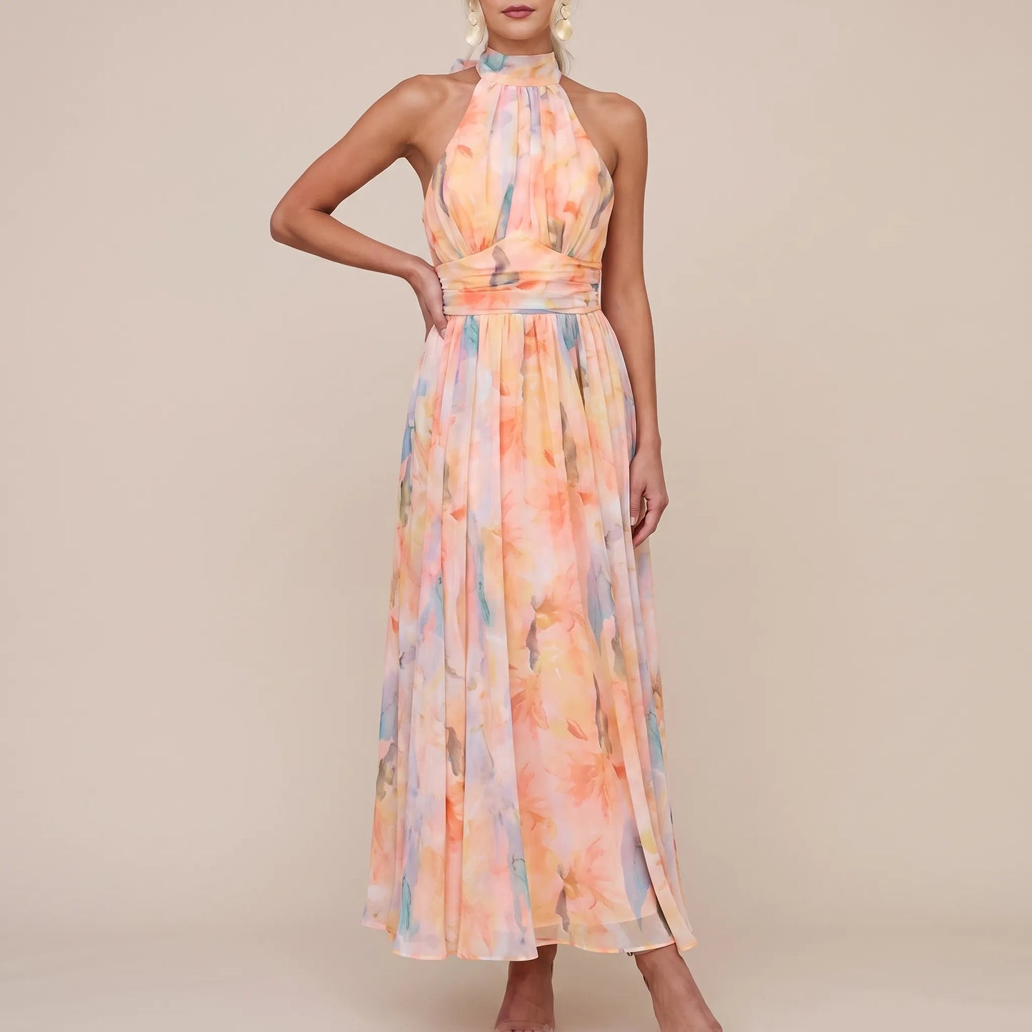 Caelia | Leichtes Maxikleid Mit Sommerlichem Blumenmuster