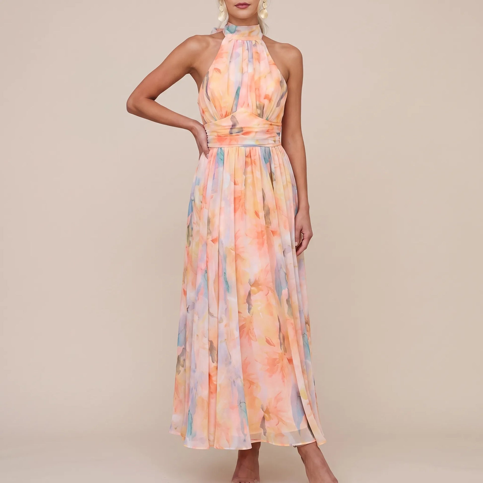 Caelia | Leichtes Maxikleid Mit Sommerlichem Blumenmuster