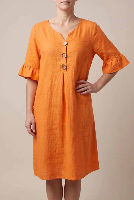 Caleo | Elegantes Sommerkleid Mit V-Ausschnitt