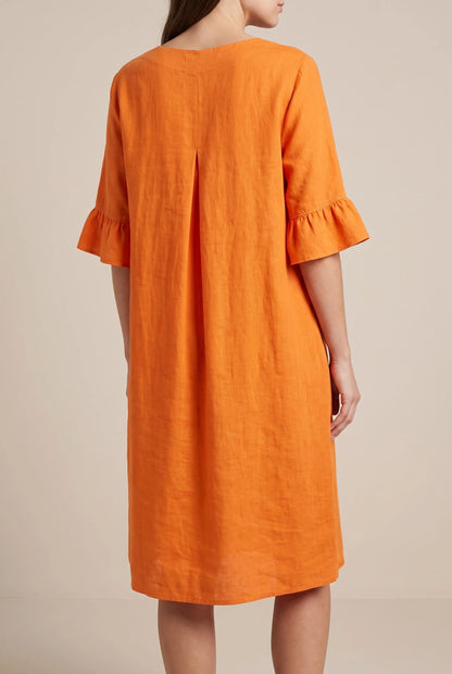 Caleo | Elegantes Sommerkleid Mit V-Ausschnitt